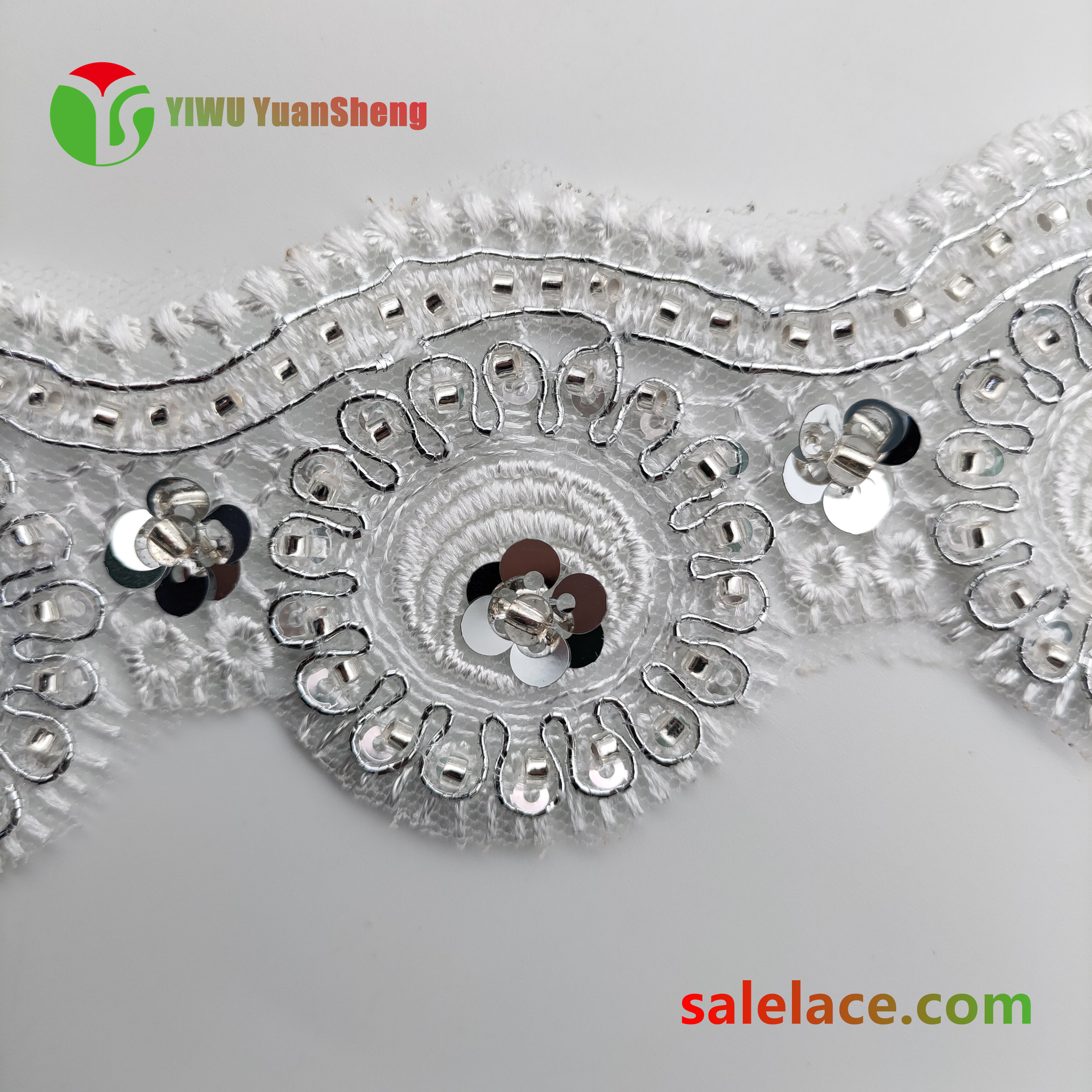 Glass bead mesh lace YS4280#