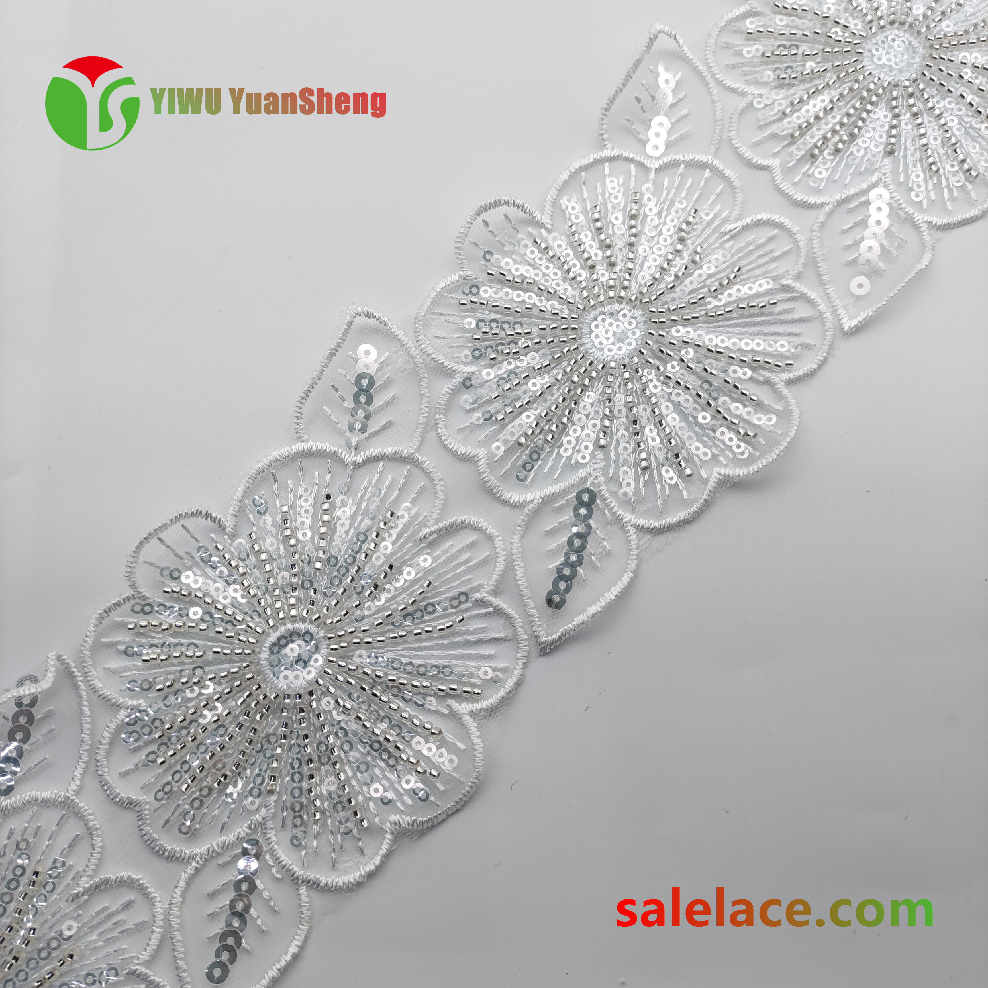 Glass bead mesh lace YS4287#