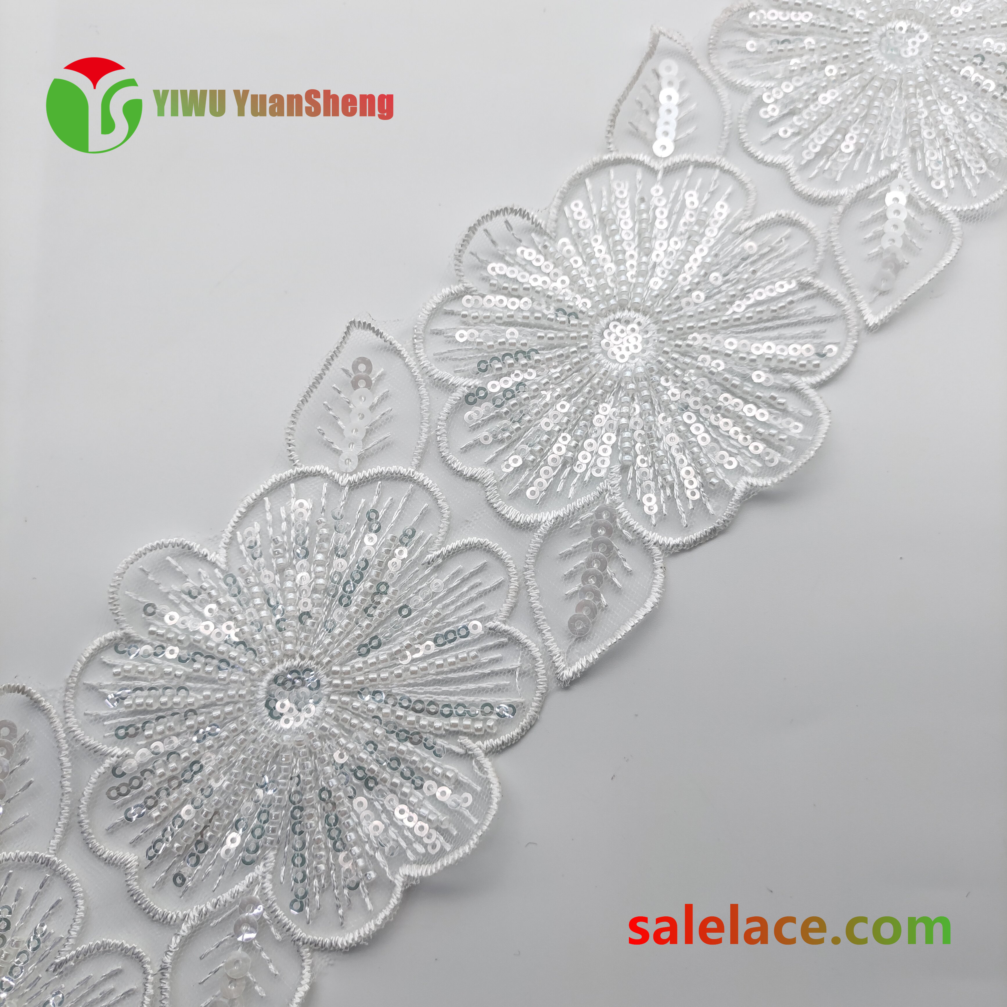Glass bead mesh lace YS4287#