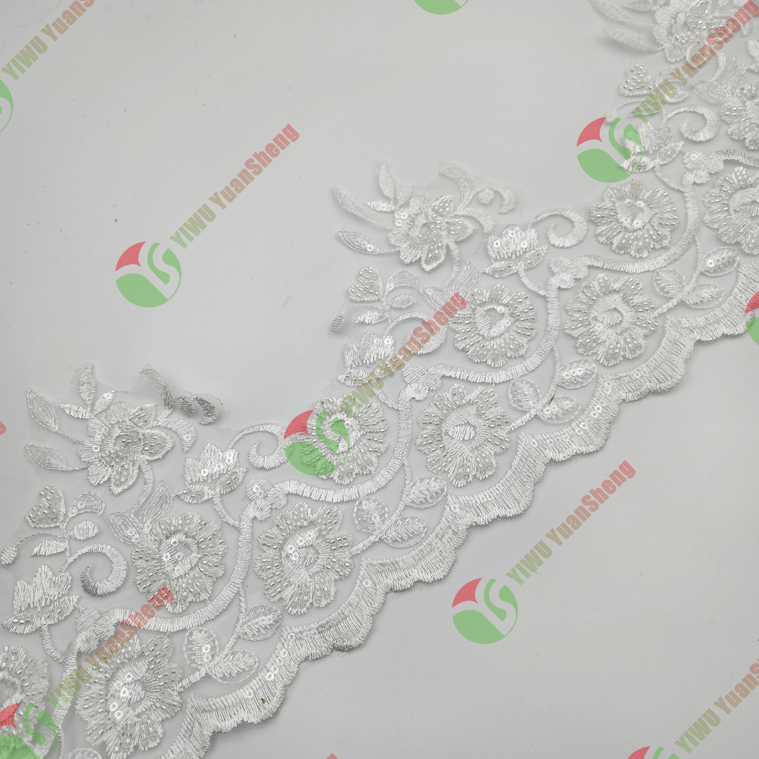 Glass bead mesh lace YS5023#
