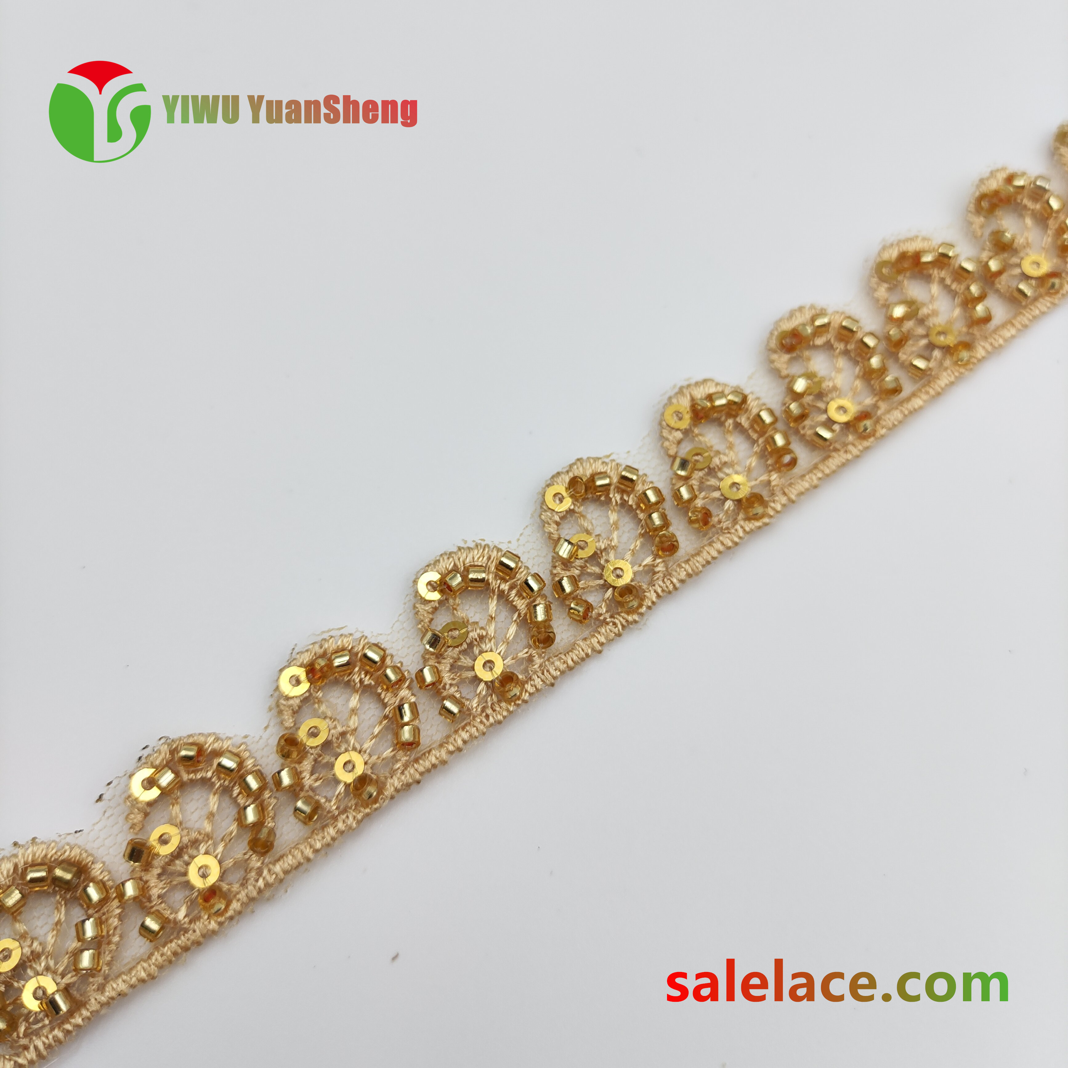 Glass bead mesh lace YS4315#