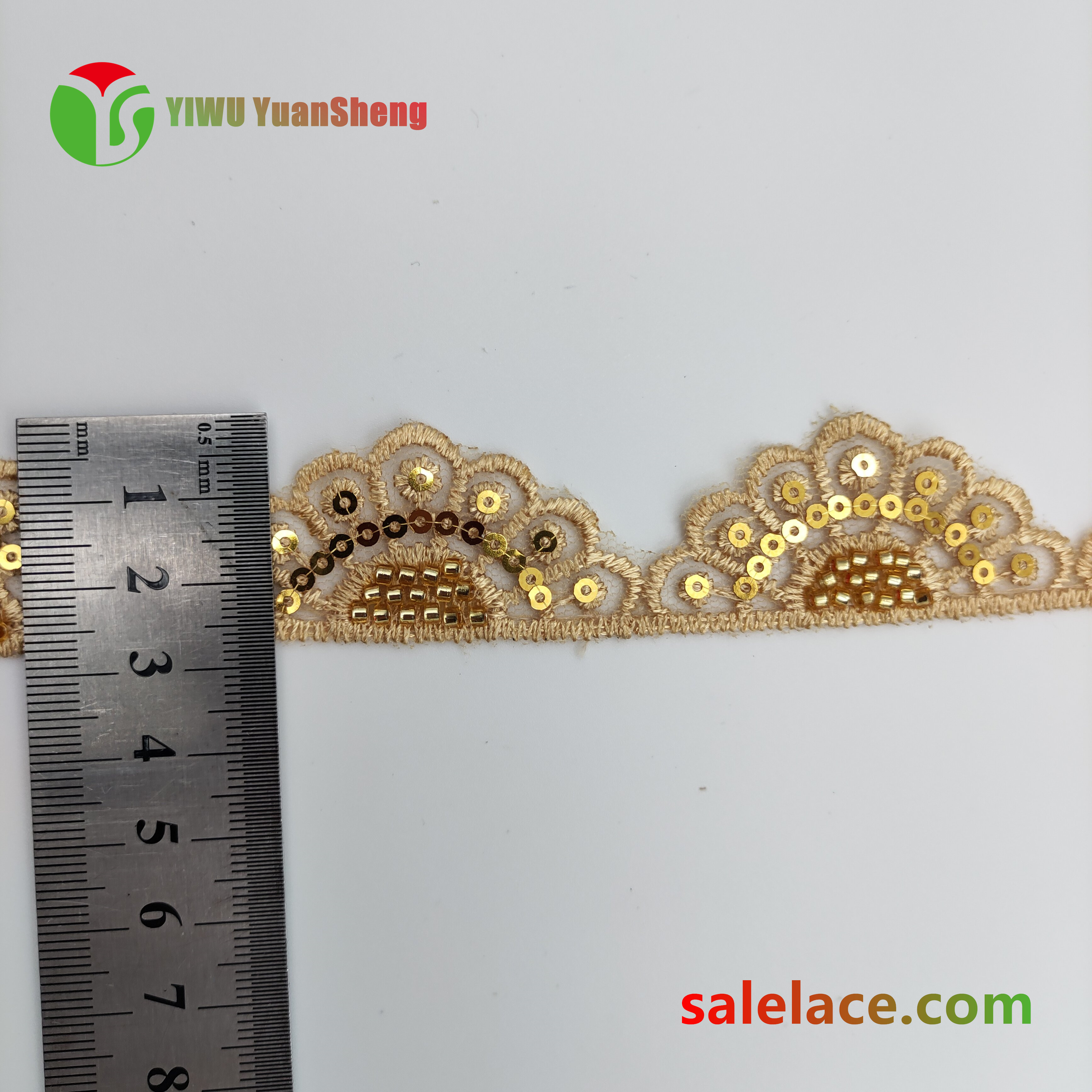 Glass bead mesh lace YS4316#