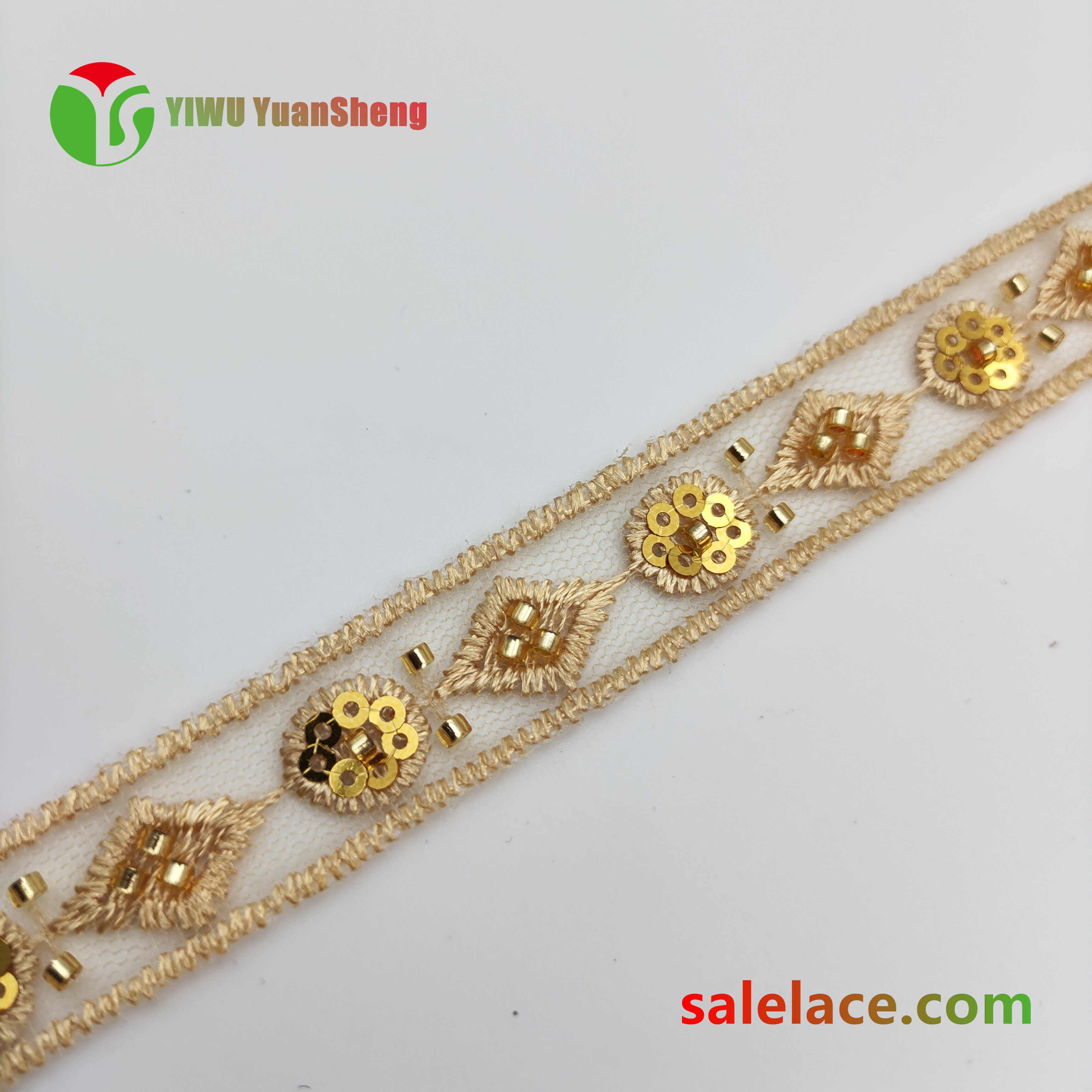 Glass bead mesh lace YS4319#