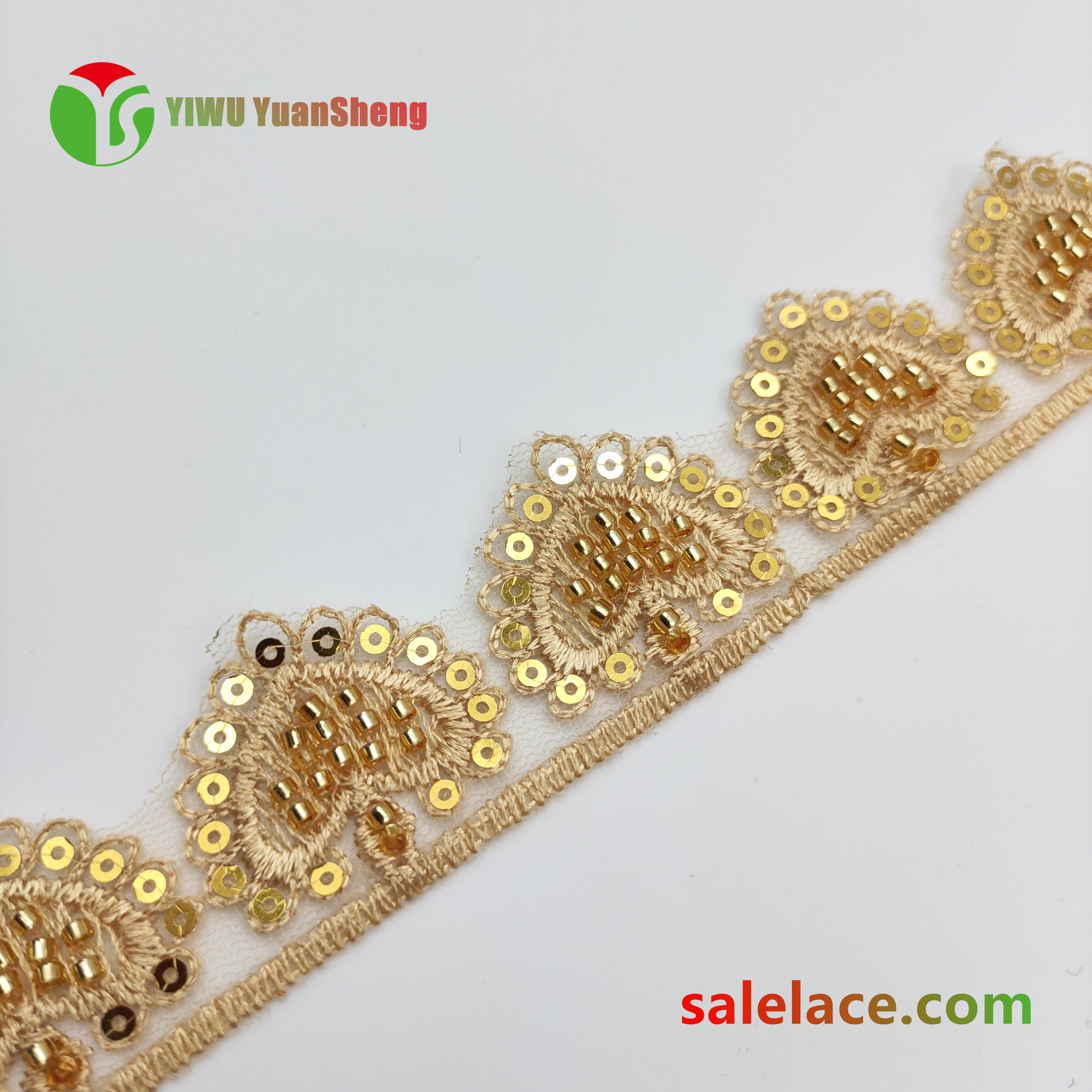 Glass bead mesh lace YS4320#
