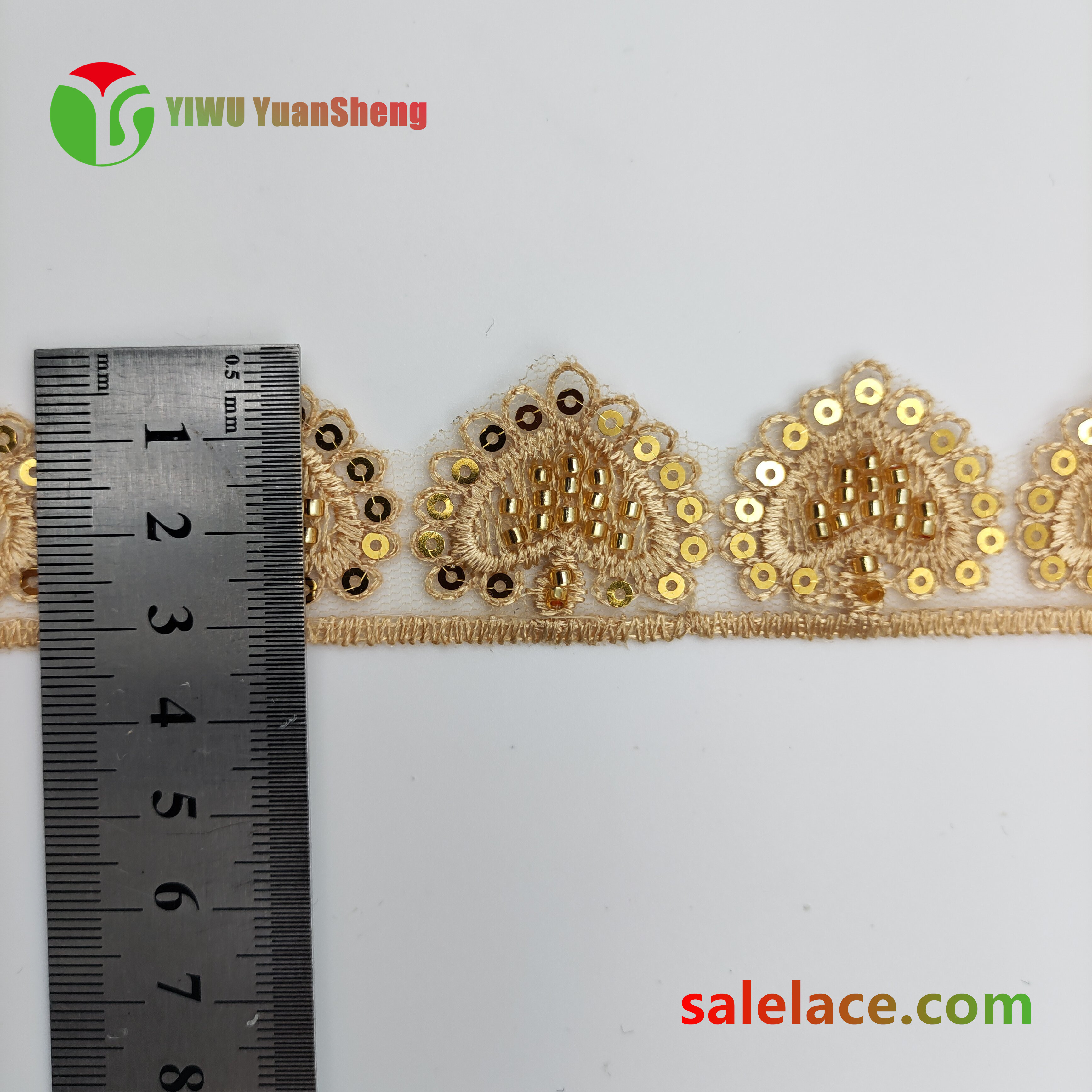 Glass bead mesh lace YS4320#