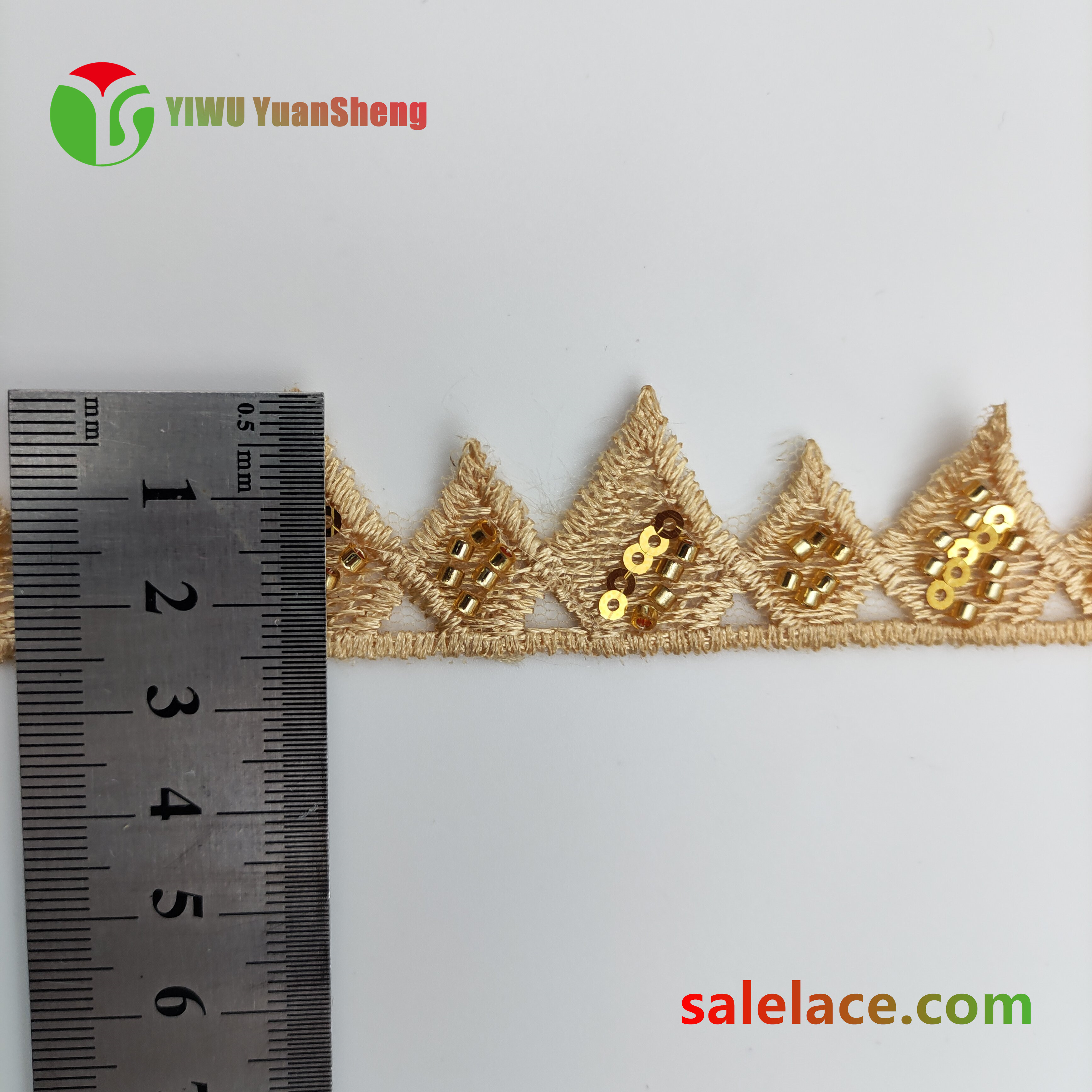 Glass bead mesh lace YS4321#