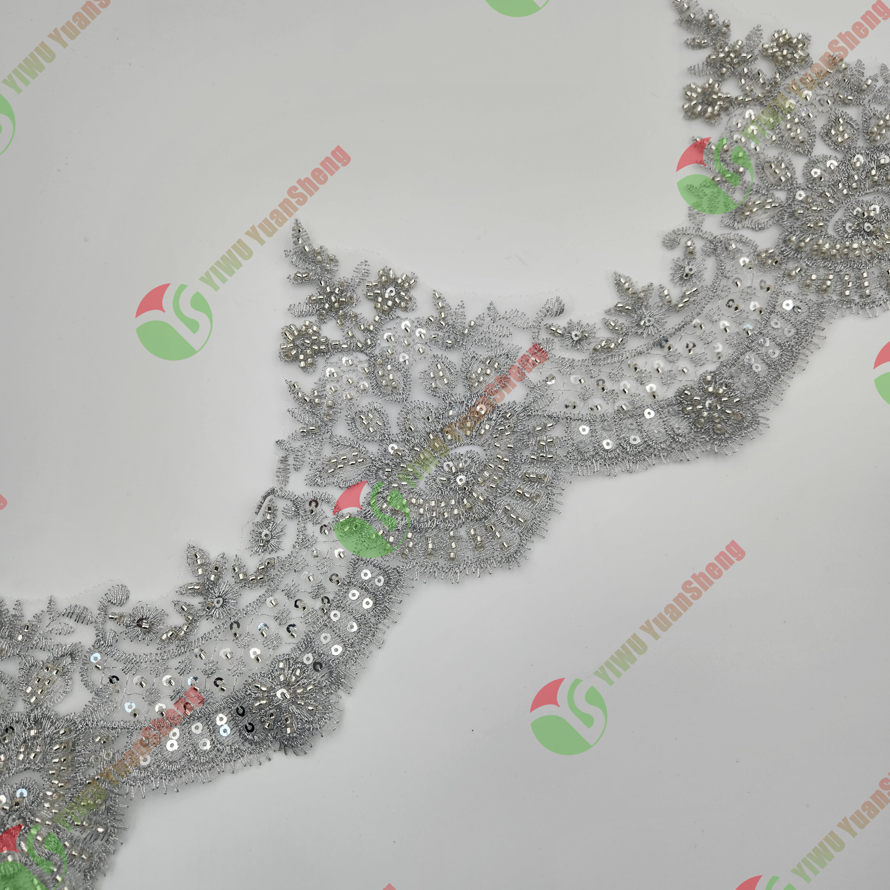 Glass bead mesh lace YS5078#