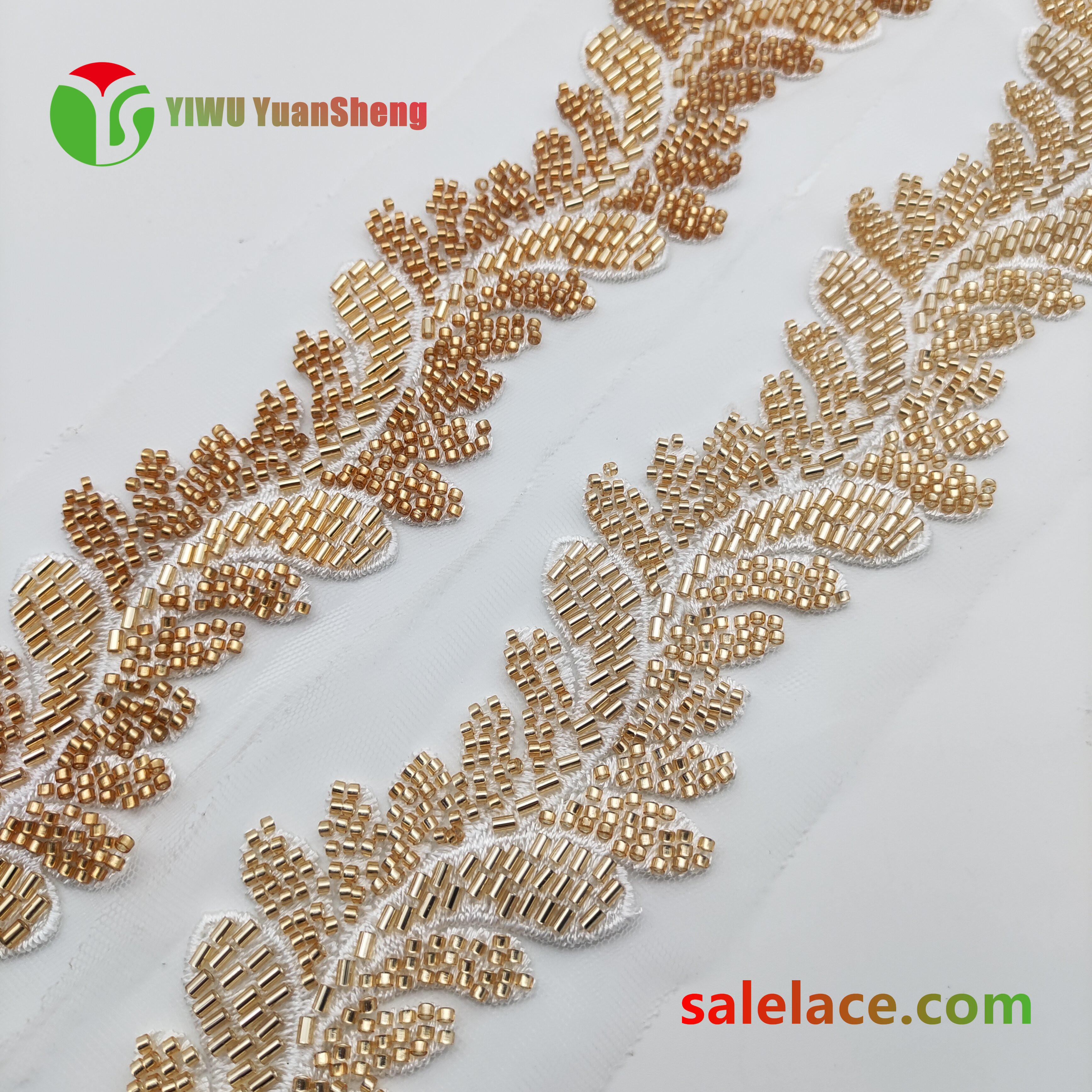 Glass bead mesh lace YS4009#