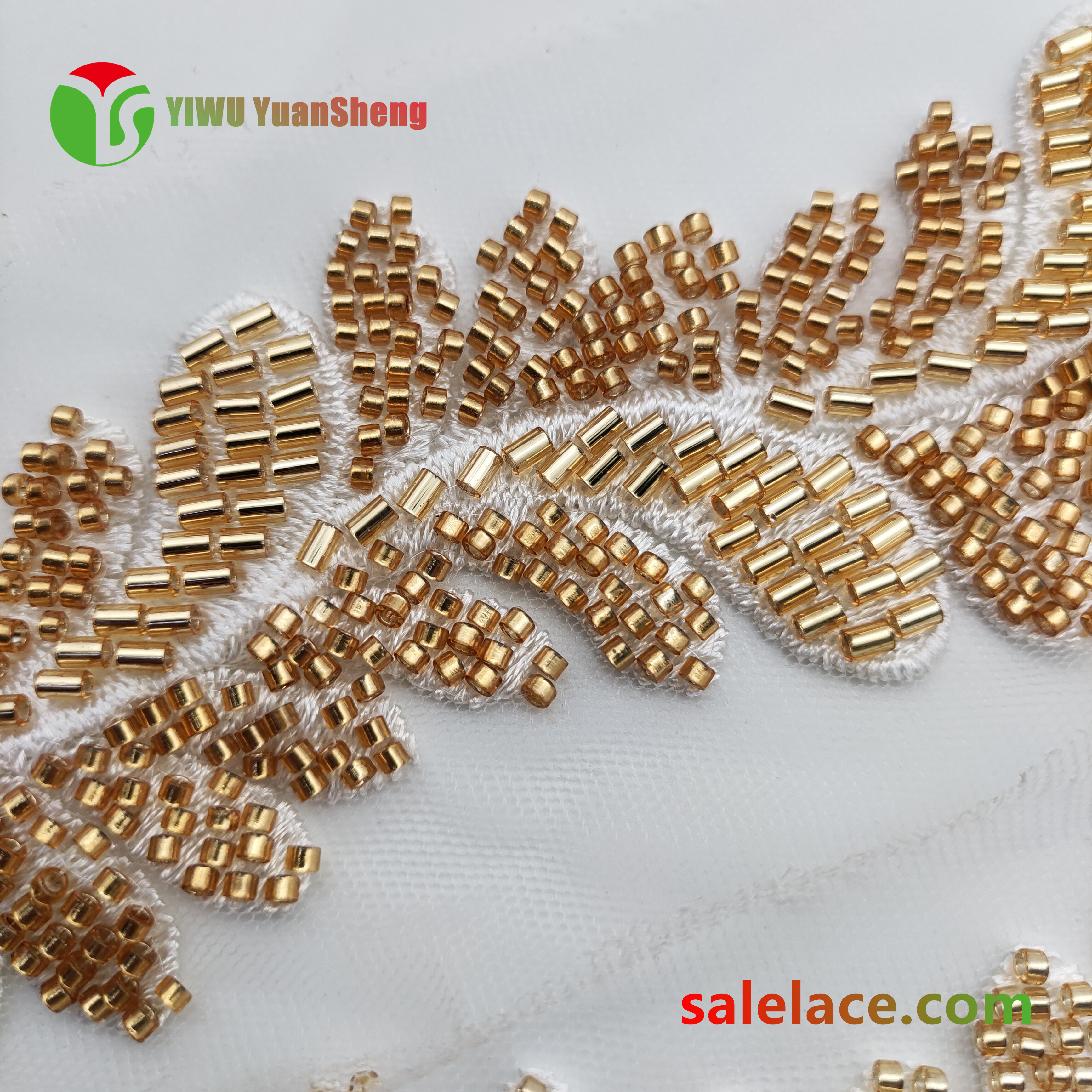 Glass bead mesh lace YS4009#