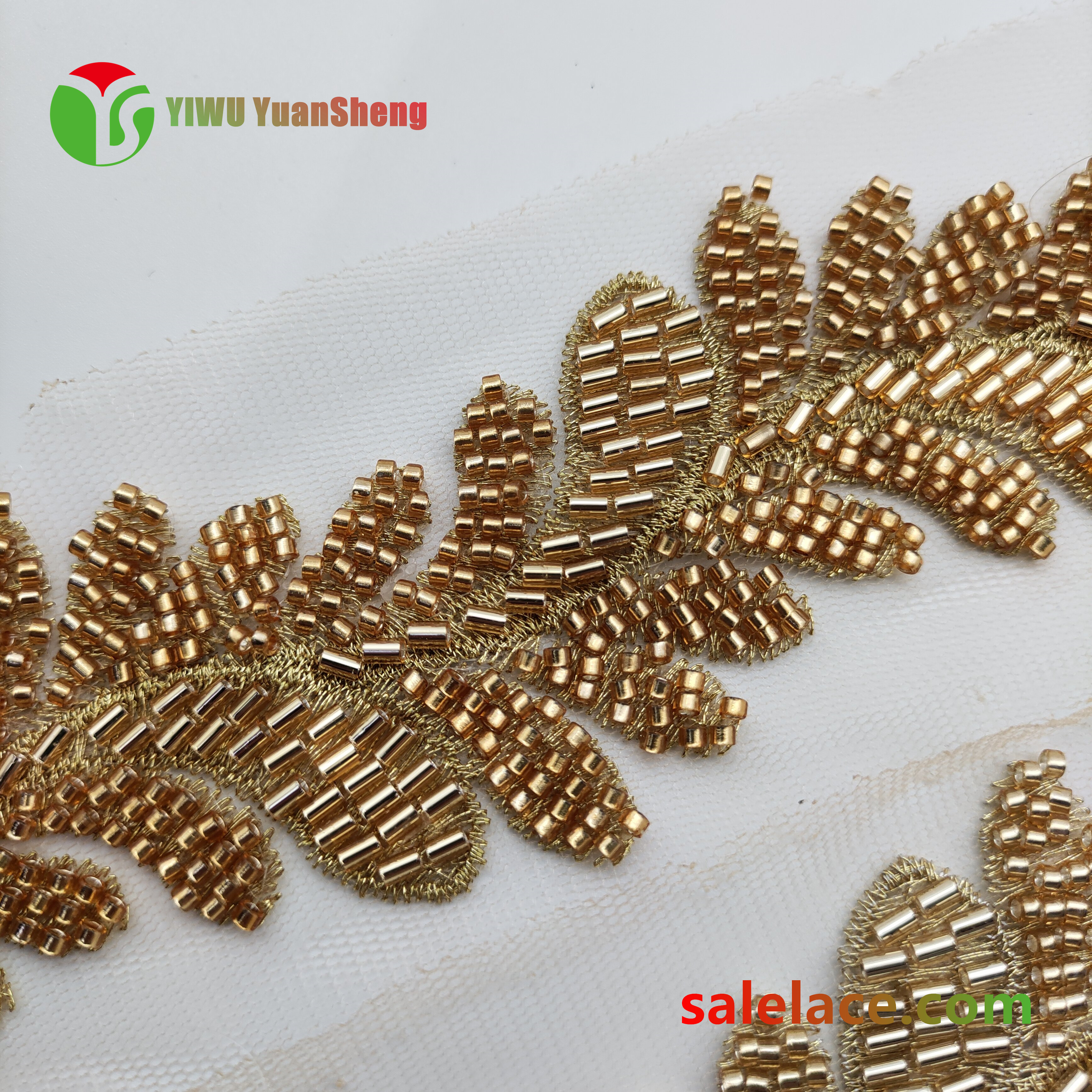 Glass bead mesh lace YS4009#