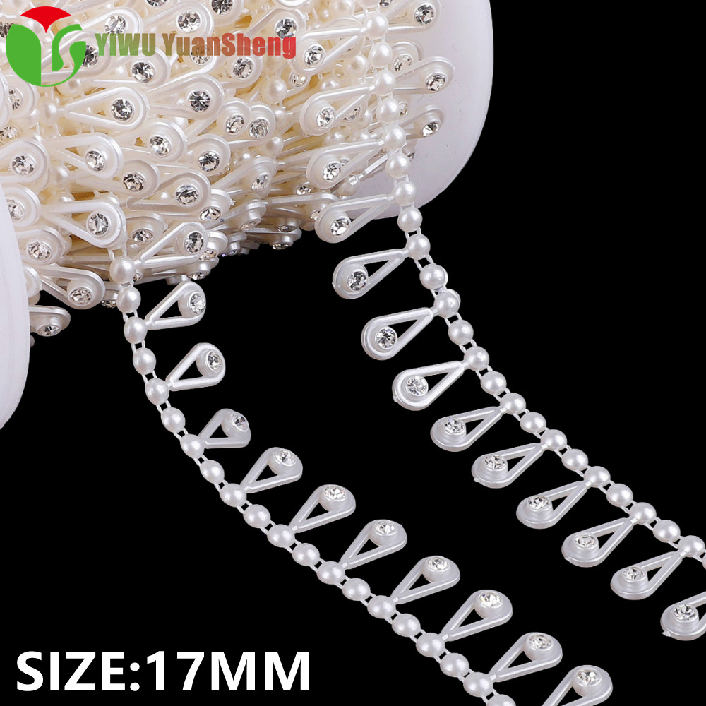 Flat-back Halft Pearl Trim 8mm White Half Pearl Strand Embellishment Beads Sewing Craft Supplies Wedding Cake