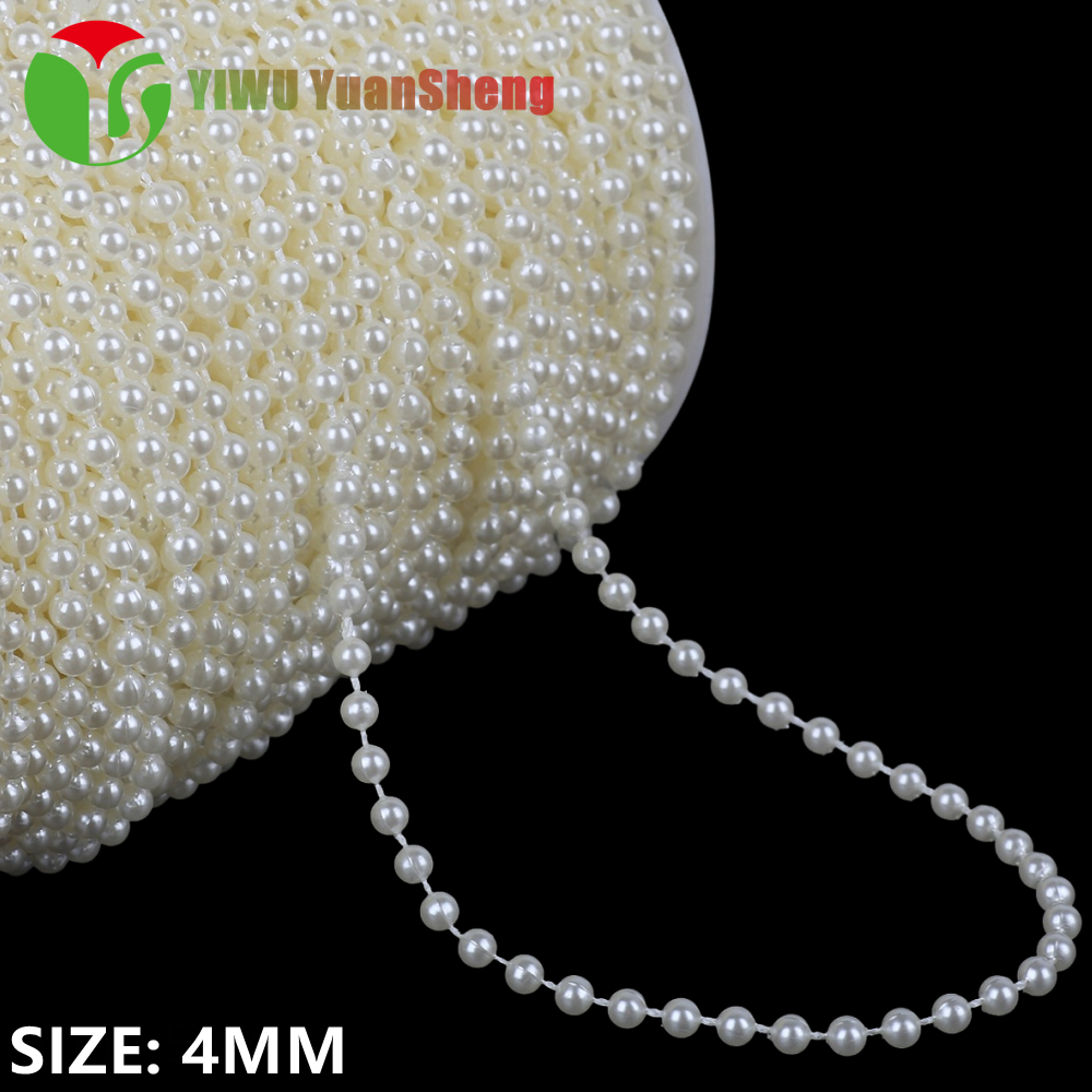 Perla Inyectada 6mm Blanca Ab Deco Souvenir Ropa X 30 Metros