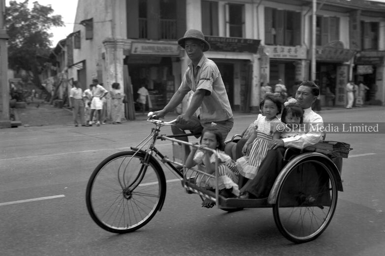 Trishaw as Transport for New Year Visits 1954-My Sg Memories