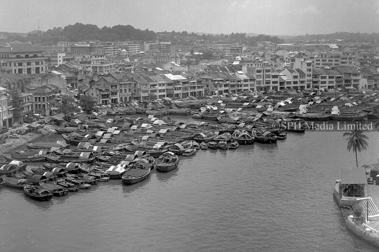 Aerial View of the Singapore River 1961