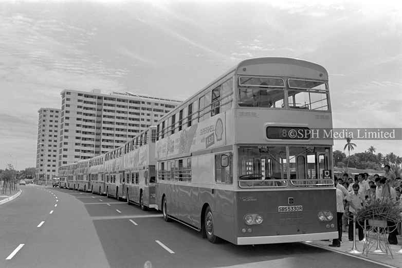Double Decker Bus Launch at Tampines 1977-My Sg Memories