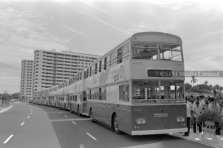 Double Decker Bus Launch at Tampines 1977-My Sg Memories