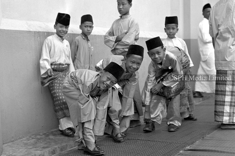 Muslim Kids Beaming Happily on Hari Raya Puasa 1959-My Sg Memories