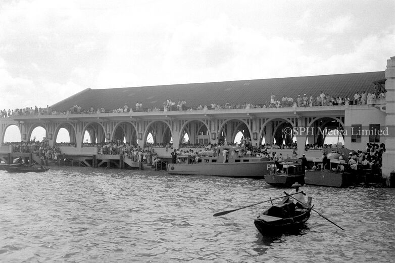 New Year Sea Sports Spectators at Clifford Pier 1953-My Sg Memories