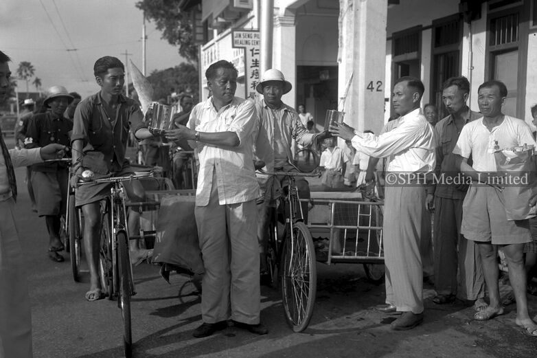 Trishaw Drivers Raising Funds 1954-My Sg Memories