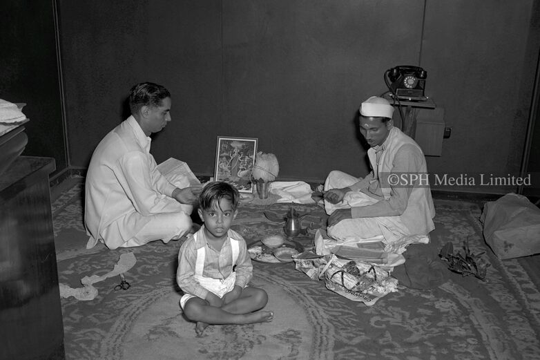 Celebrating Deepavali at home 1952