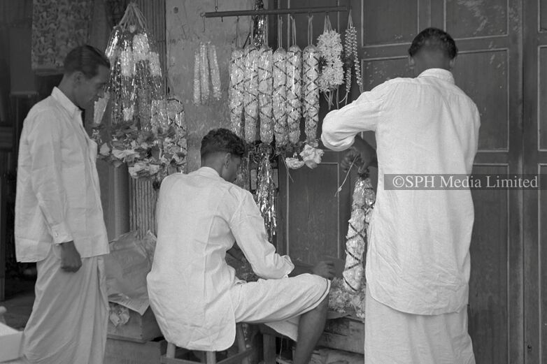 Flowers for Sale on Deepavali 1956