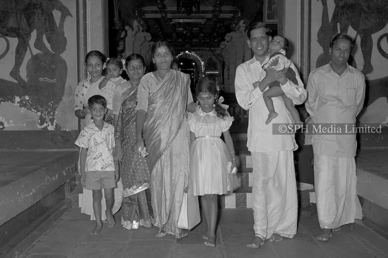 Happy Family at the Temple 1956