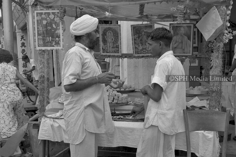 Sikh Man Buying Sweetmeats 1956