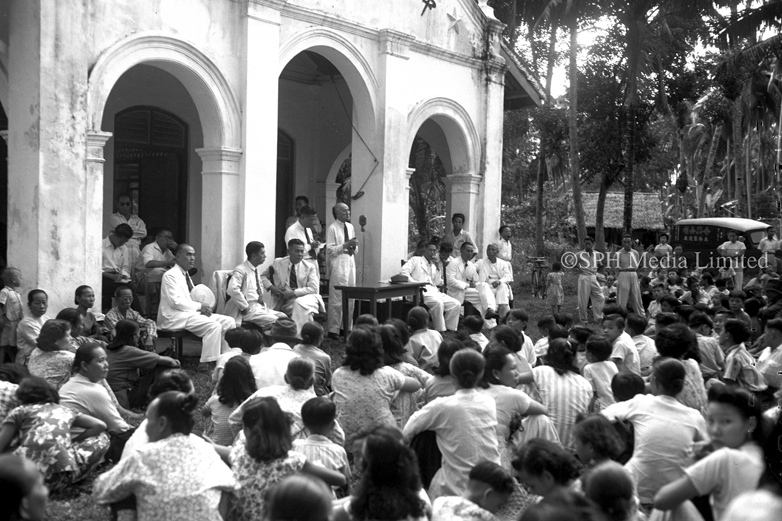 Gathering at Presbyterian Chinese Church 1951-My Sg Memories