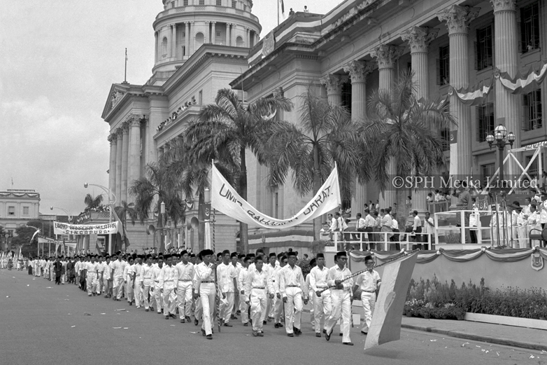 National Day March-Past Outside City Hall 1961-My Sg Memories