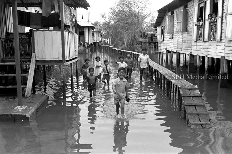 Kampong After a Heavy Rain at Sungei Mandai 1971-My Sg Memories
