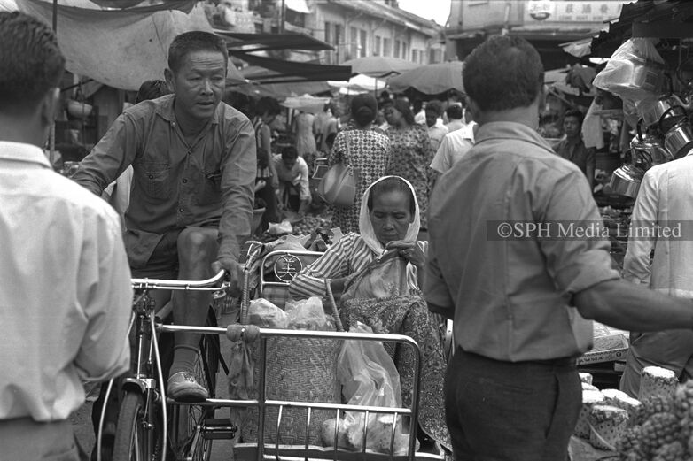Taking a Trishaw After Shopping at the Market 1971-My Sg Memories
