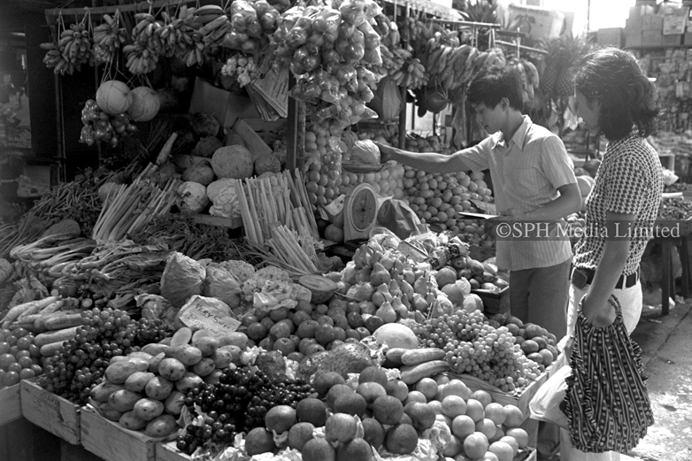 Tang Leng Pa Sat Wet Market at Orchard Road 1974-My Sg Memories