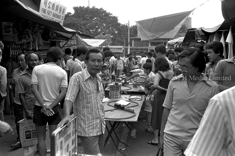 Stalls at Sungei Road Flea Market 1978-My Sg Memories