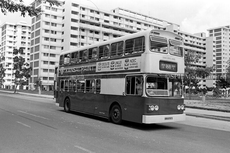 New Double-Decker Bus Along Ang Mo Kio 1980-My Sg Memories
