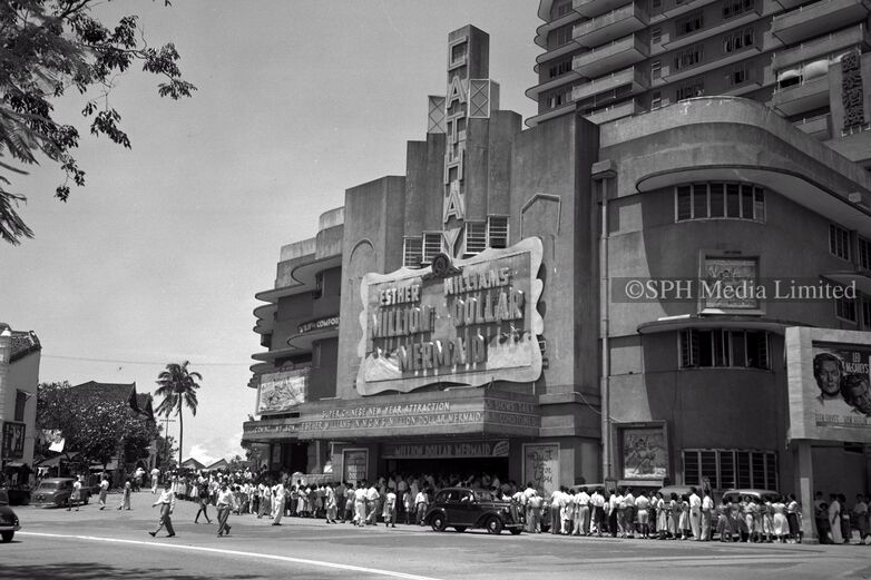 Queueing at the Cathay Theatre 1953-My Sg Memories