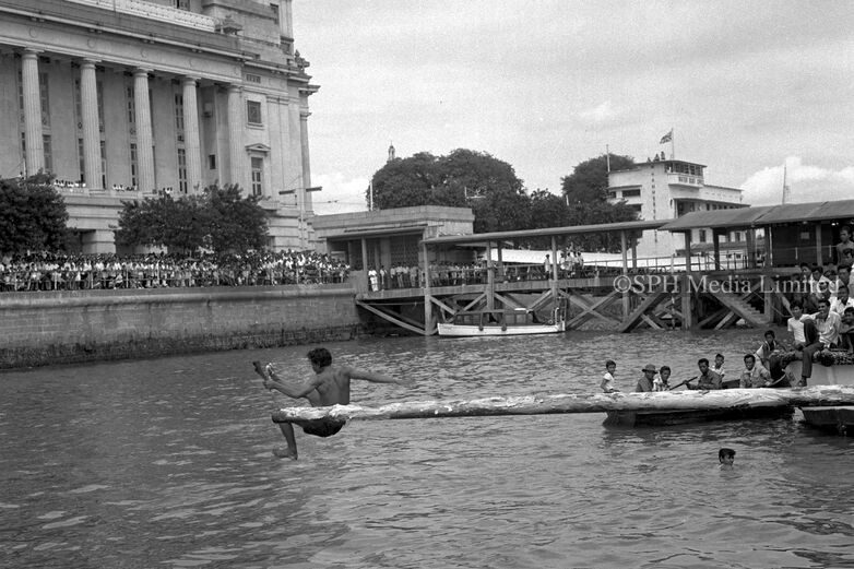 New Year Sea Sports Greasy Pole Competition 1959-My Sg Memories