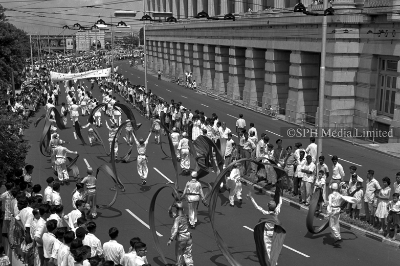 Twirling Ribbons Along City Hall 1961-My Sg Memories
