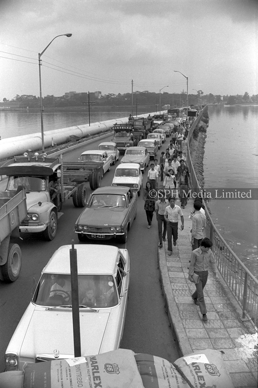 Causeway at Woodlands Checkpoint 1972-My Sg Memories