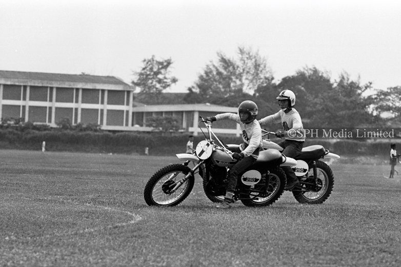 Scrambling Motorcycles at the SMSC Autocross Meet 1972-My Sg Memories
