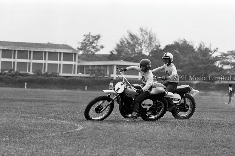 Scrambling Motorcycles at the SMSC Autocross Meet 1972-My Sg Memories