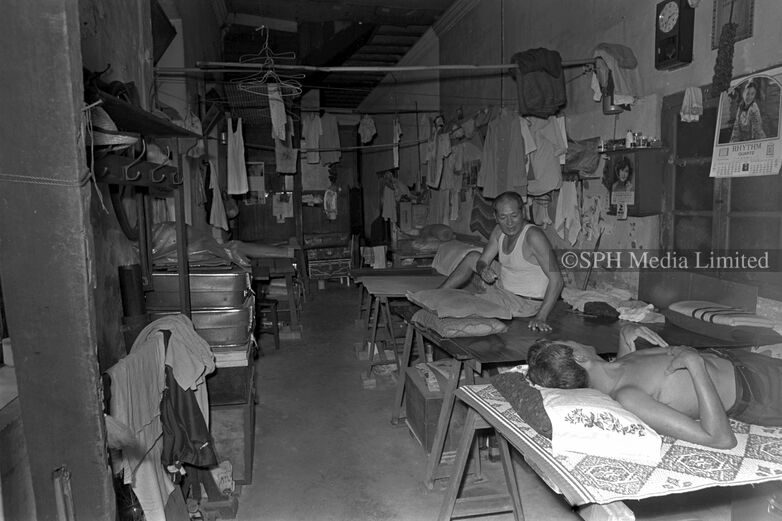 Accommodation of Trishaw Riders 1980-My Sg Memories