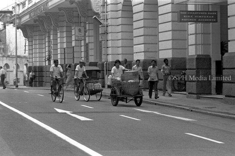 Trishaws Along Battery Road 1977-My Sg Memories