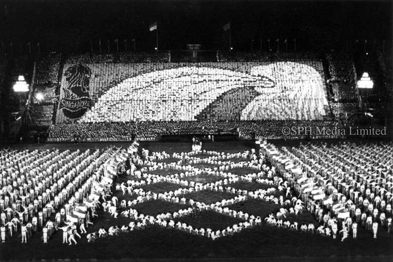Merlion Formed by Thousands of Flashcards 1988-My Sg Memories