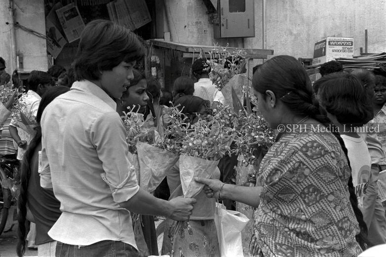 Purchasing Flowers for Deepavali 1979