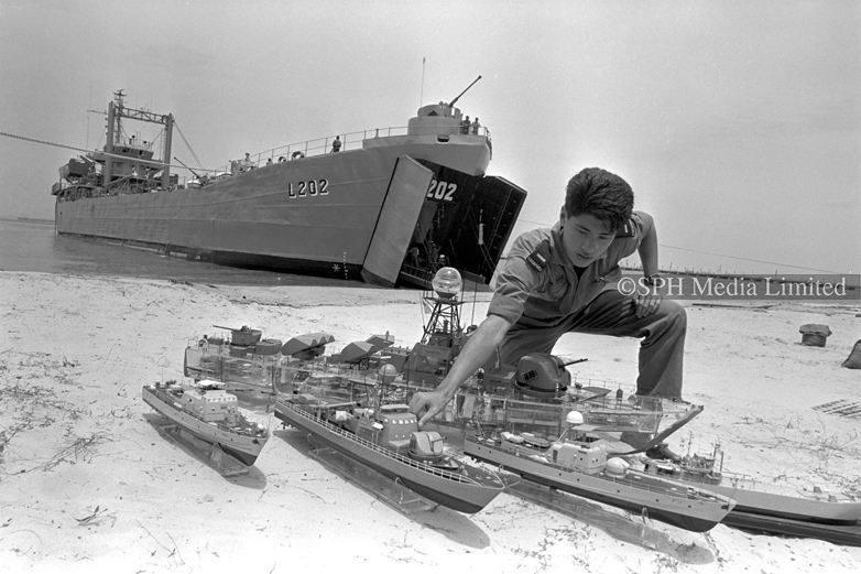 Landing Ship Tank Beached Near the Bedok Jetty 1986-My Sg Memories