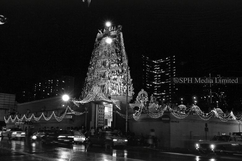 Lighting Up Sri Mariamman Temple 1985