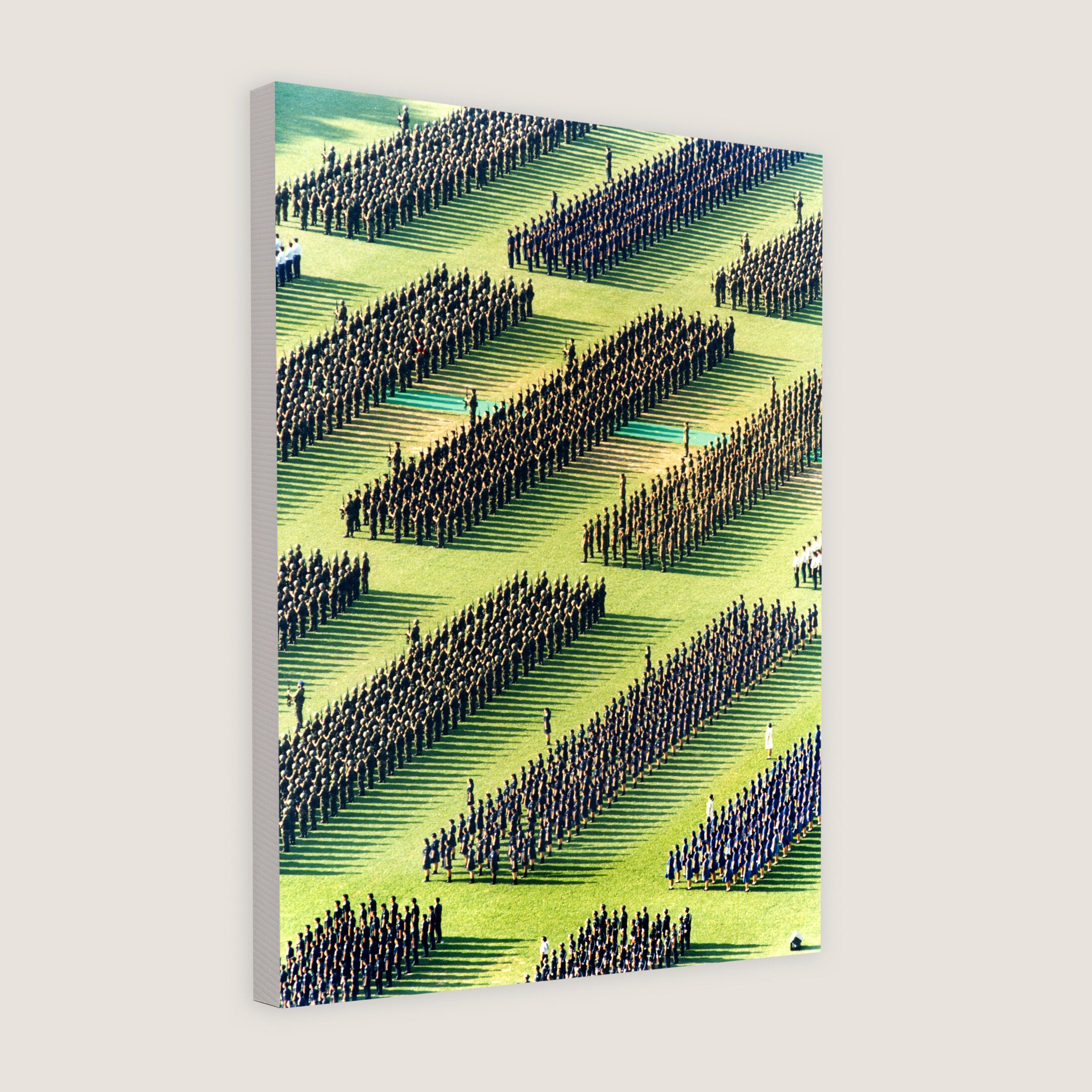 Uniformed Personnel Performed a Rifle Salute 1993 Canvas