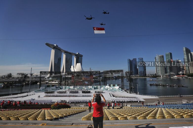 Ceremonial Parade at The Float @ Marina Bay 2021-My Sg Memories