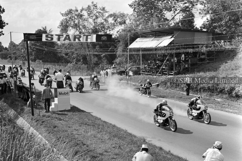 Riders Take Off for a Forming Up Lap 1967-My Sg Memories