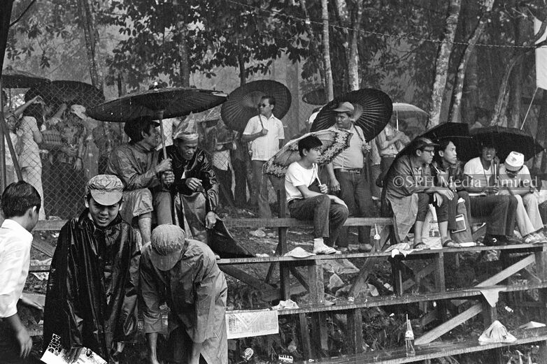 Spectators on a Rainy Grand Prix Day 1972